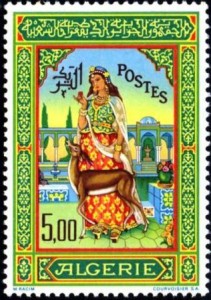 miniature de Mohamed Racim, timbre algérien émis en 1965